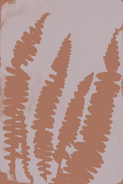 Pastel Botanicals. Plant in brown and pink no. 11 by Dina Dankers
