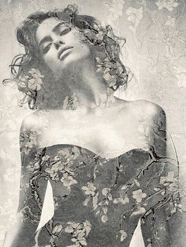 Träume | Ein Bild einer schönen jungen Frau in Vintage von Wil Vervenne