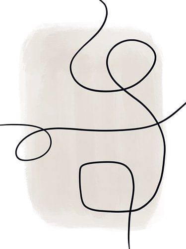 Moderne Abstracte Kunst - Lijnen 1 van Studio Malabar