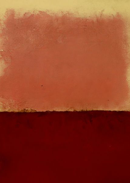 Modern abstract wabi-sabi in red, orange, yellow by Studio Allee