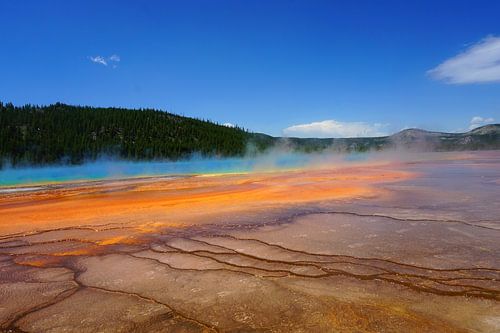 Kleurrijke warmwaterbron in Yellowstone National Park