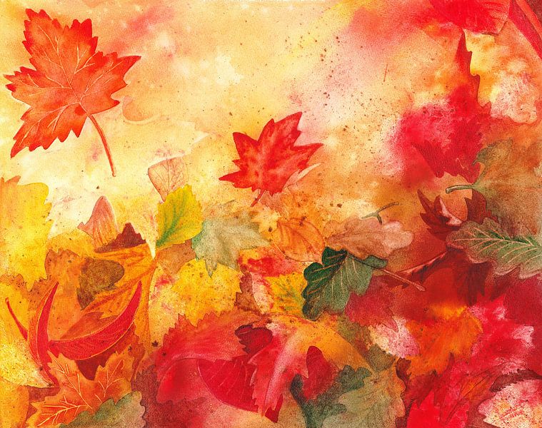 Autumn Leaves Falling by Irina Sztukowski