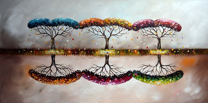 Colorful Seasons by Gena Theheartofart