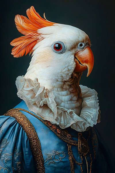 The Aristocratic Cockatoo: A Unique Mix of Nature and Art by But First Framing