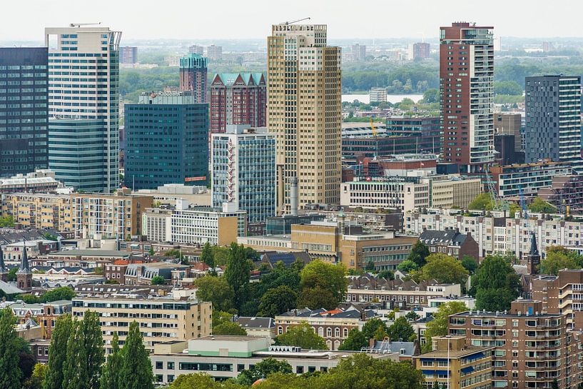 Skyline Rotterdam van Mister Moret