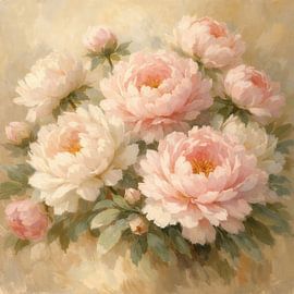 Peonies in the Morning Light by Dunto Venaar
