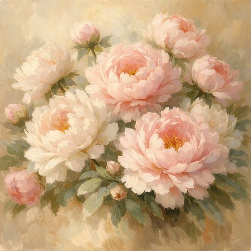Des pivoines à la lumière du matin