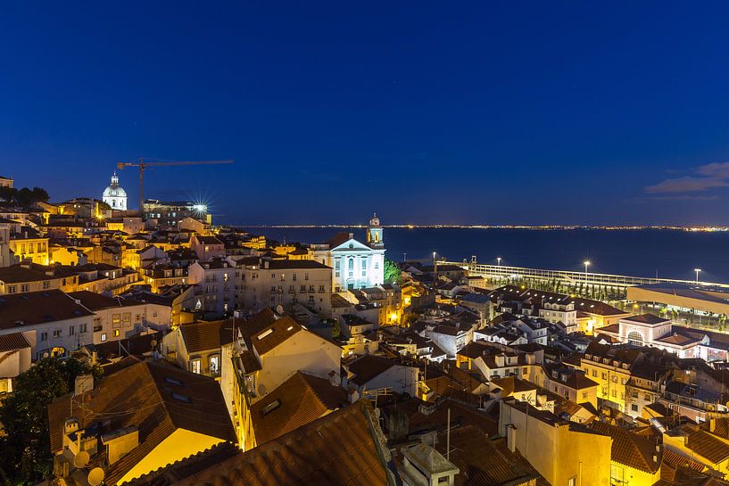 Lissabon zur blauen Stunde von Frank Herrmann