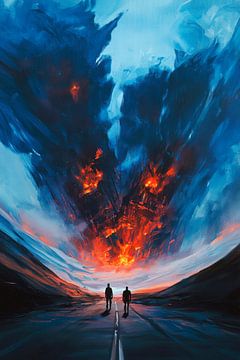 Twilight over the road by Poster Art Shop