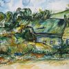 Maisons de ferme inspirées par van Gogh. sur Ineke de Rijk