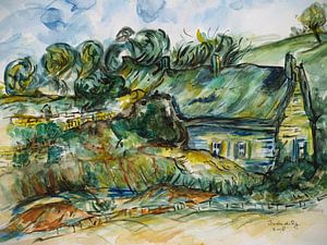 Bauernhäuser inspiriert von van Gogh.