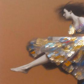 The daring step of a woman - Painting by A.D. Digital ART