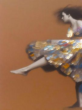 Der gewagte Schritt einer Frau - Malerei von A.D. Digital ART