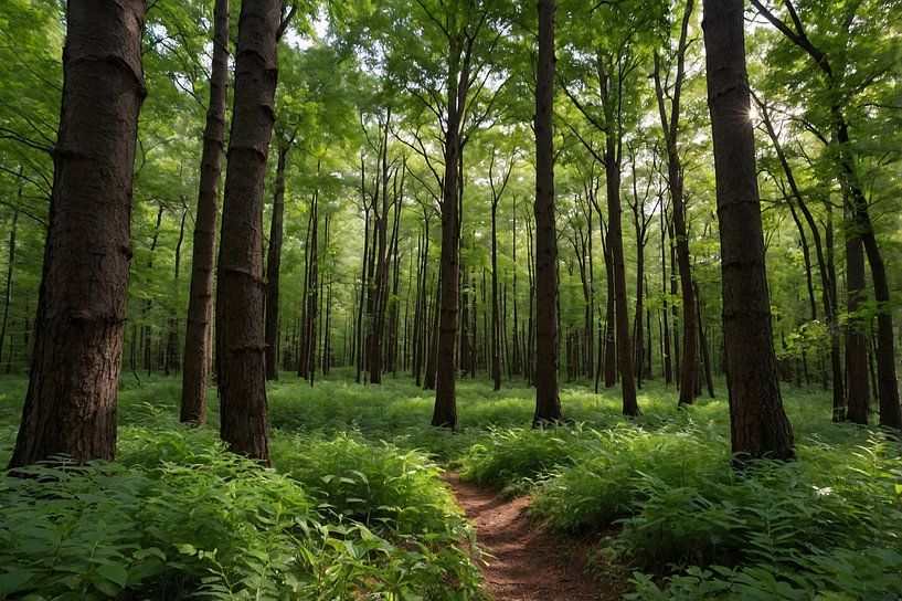Belle forêt verte par une journée ensoleillée par Art & Soul Creations