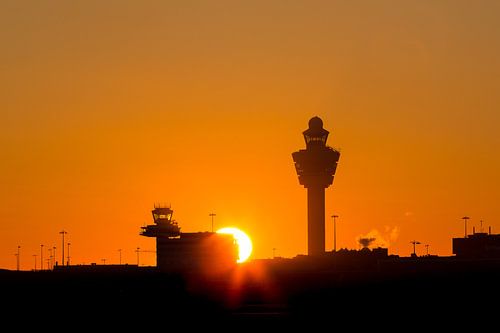 Sunset at Amsterdam Schiphol Airport (AMS)