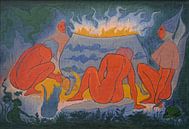 De heksen rond het vuur, Paul Ranson, 1891 van Atelier Liesjes thumbnail