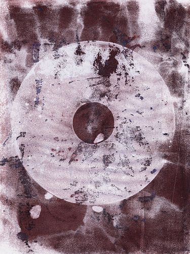 Balans. Moderne abstracte geometrische kunst in warme bruine kleuren.