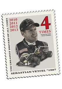 Sebastian Vettel Stempel van Theodor Decker