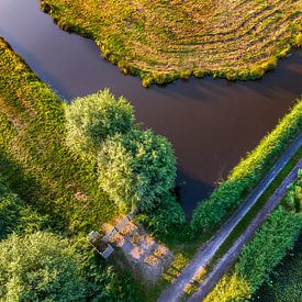 Paysage des polders vu du drone sur Sia Windig