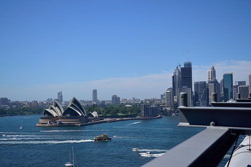 Het Sydney Opera House gezien vanaf de Harbour Bridge