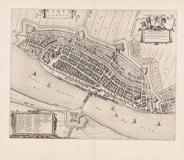 Plattegrond van Kampen uit 1652