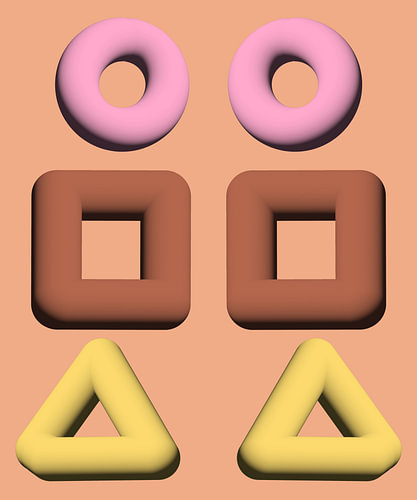 3D Minimalist Geometric Shapes Abstract Wall Art