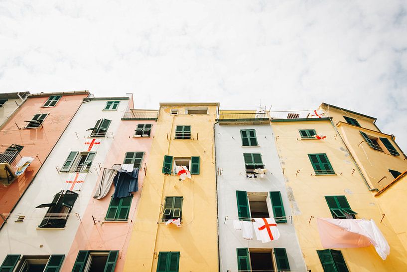 Farbige Häuser an der italienischen Amalfiküste, Cinque Terre, Portovenere, Italien von Evelien Lodewijks