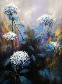 Pastelschilderij van een weide van JBJart Justyna Jaszke