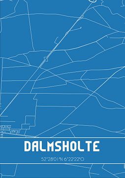 Blaupause | Karte | Dalmsholte (Overijssel) von Rezona