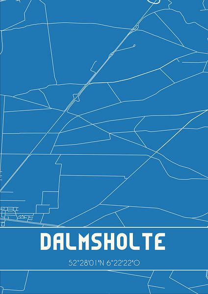 Blueprint | Carte | Dalmsholte (Overijssel) par Affiches de lieux