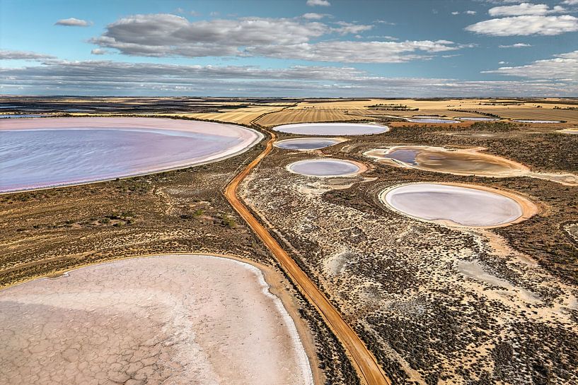 Luftaufnahme der Salzseen im australischen Wheatbelt von Heiko Meier