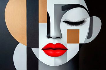 Élégance géométrique - Grâce masculine Beauté tranquille - sur Poster Art Shop