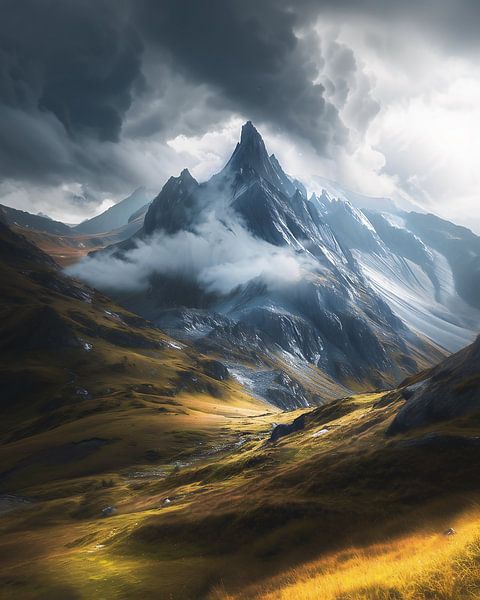 Zauberhafte Berglandschaft von fernlichtsicht