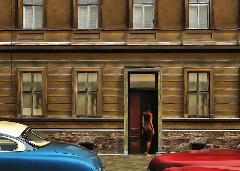 Classique –  Rétro  Le nu dans la porte par Jan Keteleer