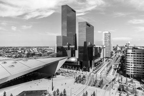Het centrum district in Rotterdam