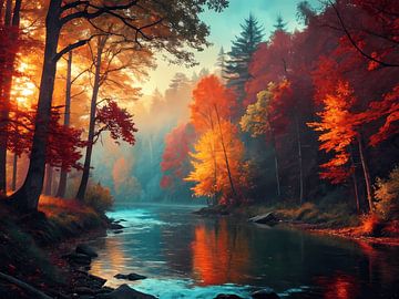 Herfst's Gouden Pad van Artistic