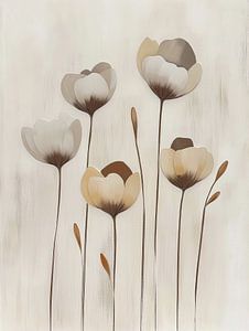 Blumen in Taupefarben