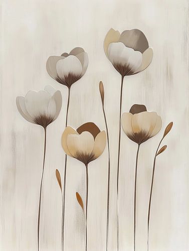 Flowers in taupe colours by Bert Nijholt