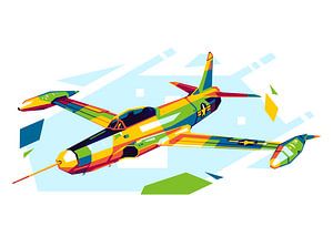 F-94 Starfire in der Pop-Art von Lintang Wicaksono