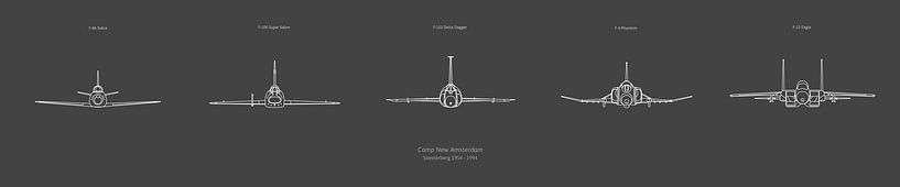 Aircraft types Soesterberg wide grey by Studio Bosgra