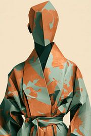 Surrealistisches Porträt einer Frau mit Blumen von Egon Zitter