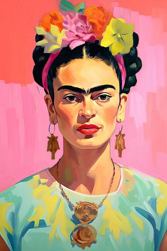 Frida Poster - Frida Kunstdruck Wandkunst Portrait