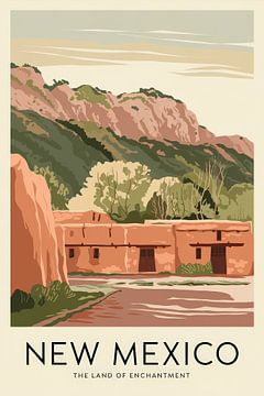 New Mexico Vintage Reisposter van Poster Art Shop