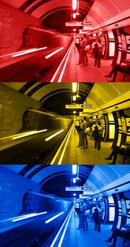 3x Londen underground verticaal