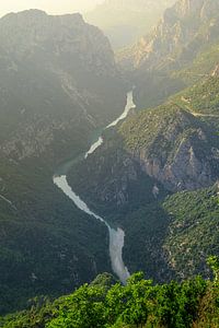 Die Landschaft der Gorges du Verdon in der Provence