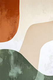 Earthly forms bathed in warm terracotta light by Eva Lee