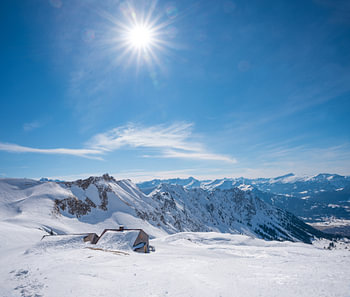 winter landscape at Nebelhorn mountain Oberstdorf
