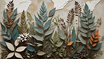 Plants, leaves, flowers - collage