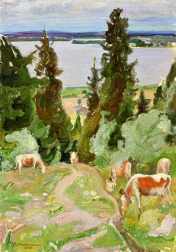 Pekka Halonen – Cows on Väisälänmäki Hill, 1918 by Atelier Liesjes