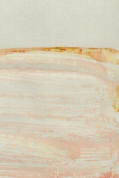 Abstract landschap schilderij. Pastel wabi-sabi horizon. van Dina Dankers